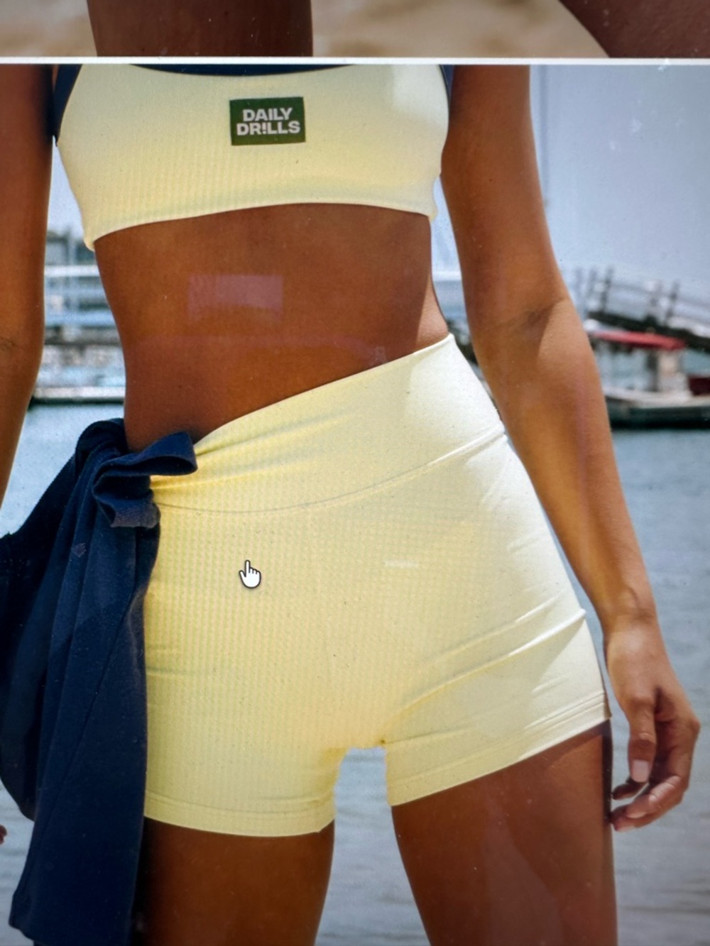 New Daily Drills LEMONADE Chill Shorts Only  Size SMALL Shortie Shorts - Picture 2 of 8